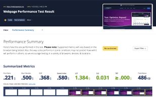 WebPageTest screenshot 1