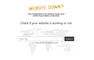 Website Down?! home page