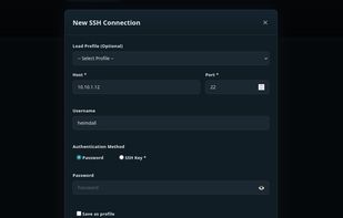 Web SSH screenshot 1