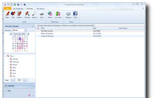 Organize your diary entries by date or by tag.