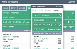 Webtimeclock screenshot 1
