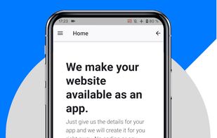 Screenshot of https://webtoapp.design as an app