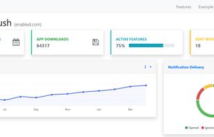 Statistics about active users and sent push notifications