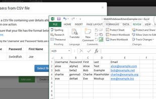 Import users from a spreadsheet