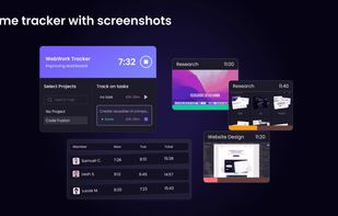 Time Tracker with Screenshots offers real-time tracking of hours, tasks, and screenshots, giving clear visibility into team productivity. Perfect for remote teams needing accountability and detailed monitoring.
