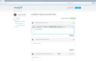 Employee weekly report with 'rich text' support for hyperlinks, lists and formatting