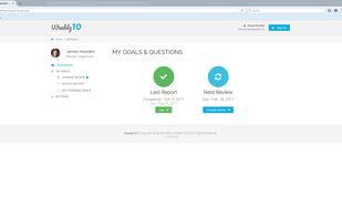 Employee dashboard showing last report and next due