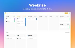 Weekrise screenshot 1