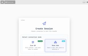 Create a session using a room code.