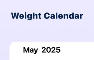 View your weight history in a simple calendar layout. Spot patterns and keep every entry organized.