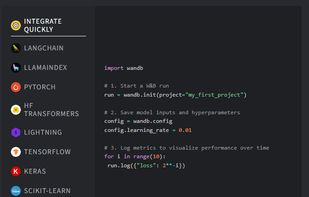 Weights & Biases screenshot 1