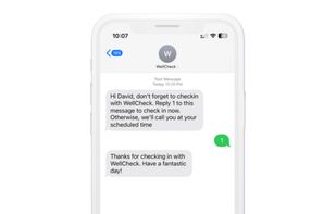 WellCheck SMS Check in