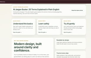 Example of simple, step-by-step AI lessons in plain English