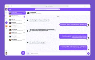 Chat:
Start private conversations with learners and facilitate discussions between them.