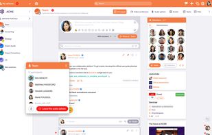 Sphere members can launch an audio conference together in just a click.