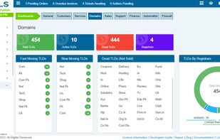 Domains Dashboard  for Admin