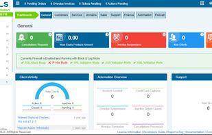 General Dashboard for Admin