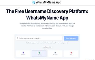 WhatsMyName App screenshot 1