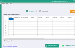 Import customers' WhatsApp numbers