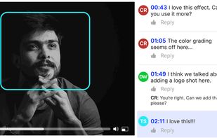 Media Review Tool: writing comments and highlighting areas of focus on a media file