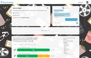 Quickly see what  date/time works best for your group.