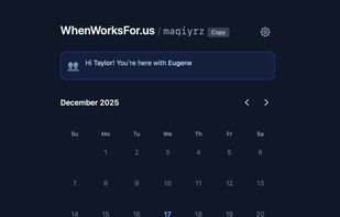 WhenWorksFor.Us screenshot 1