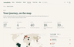 Your totals at a glance, countries, continents, cities and share of the worlds population