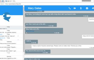Multiple chats handled by a business.