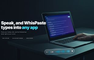 Press a hotkey, speak, and WhisPaste pastes the text at your cursor in any app