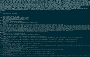 Output of whisper --help