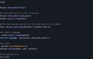 Using the whisper module in Python