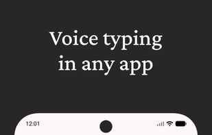 Voice typing in any app