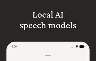 Local AI speech models