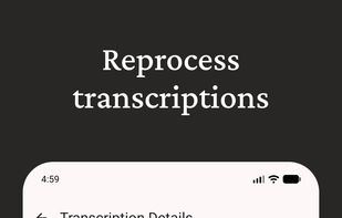 Reprocess transcriptions