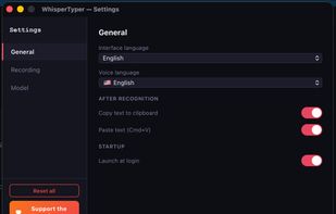 WhisperTyper screenshot 1