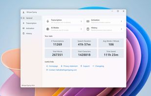 Settings window in WhisperTyping.