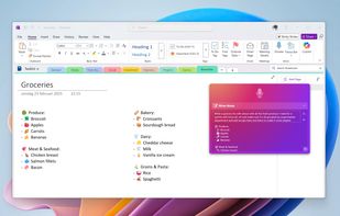 WhisperTyping used to create a playful grocery list.
