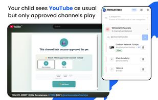 Kids can request for channels and parents can approve it