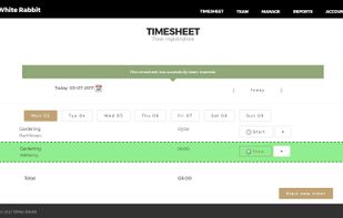 Real-time timesheet