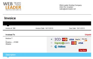 Automate all aspects of your billing including sending out professional looking invoice
