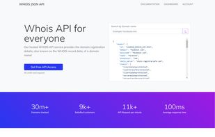 WHOIS JSON API screenshot 1