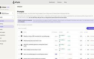 Prompt Tracking Dashboard