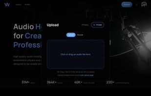 Audio upload