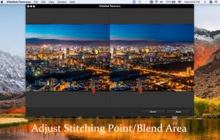 adjust stitching points/blend area