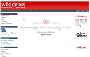 WikiGenes screenshot 1