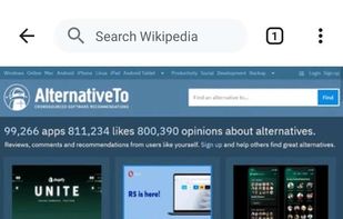 The article for AlternativeTo on Wikipedia (Android).