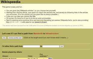 Wikispeedia screenshot 1