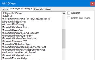 Win10Clean screenshot 1