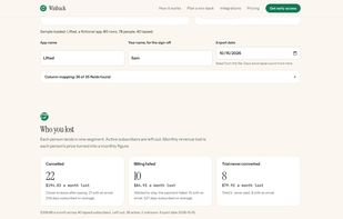 Home page: one personal message per lapsed subscriber, offers inside your limits