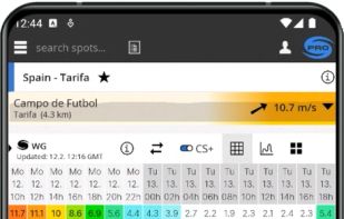 Windguru screenshot 1